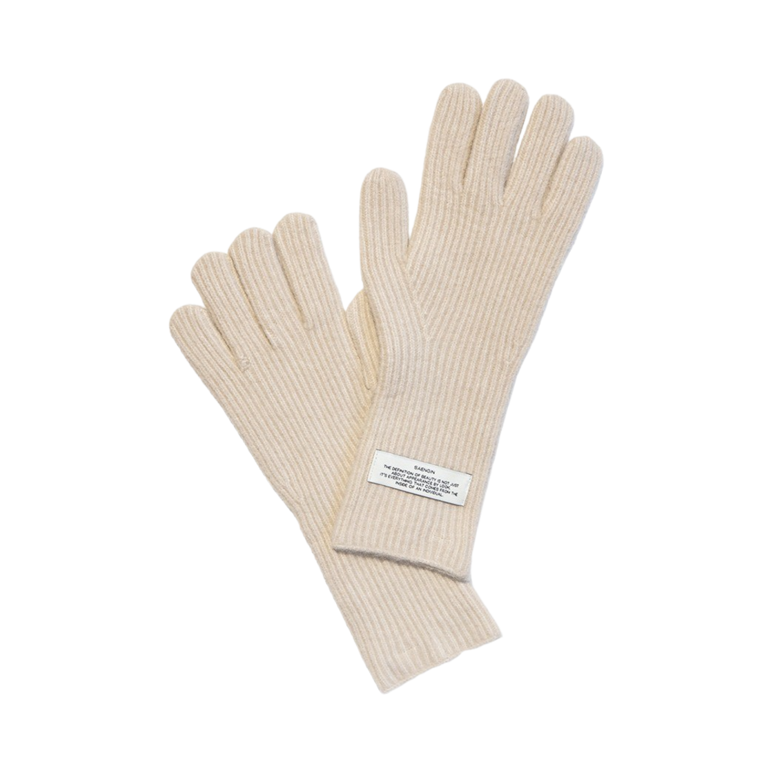 23WTGL004 Saenginstudios Luv Mood Wool Gloves Beige