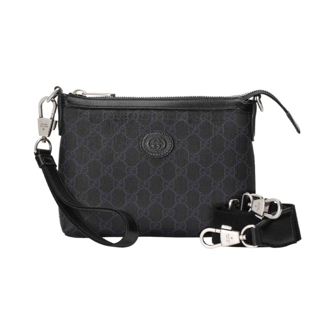 구찌 메신저 백 스퀘어 인터로킹 G 블랙 슈프림(Gucci Messenger Bag with Interlocking G Black Supreme) - 4