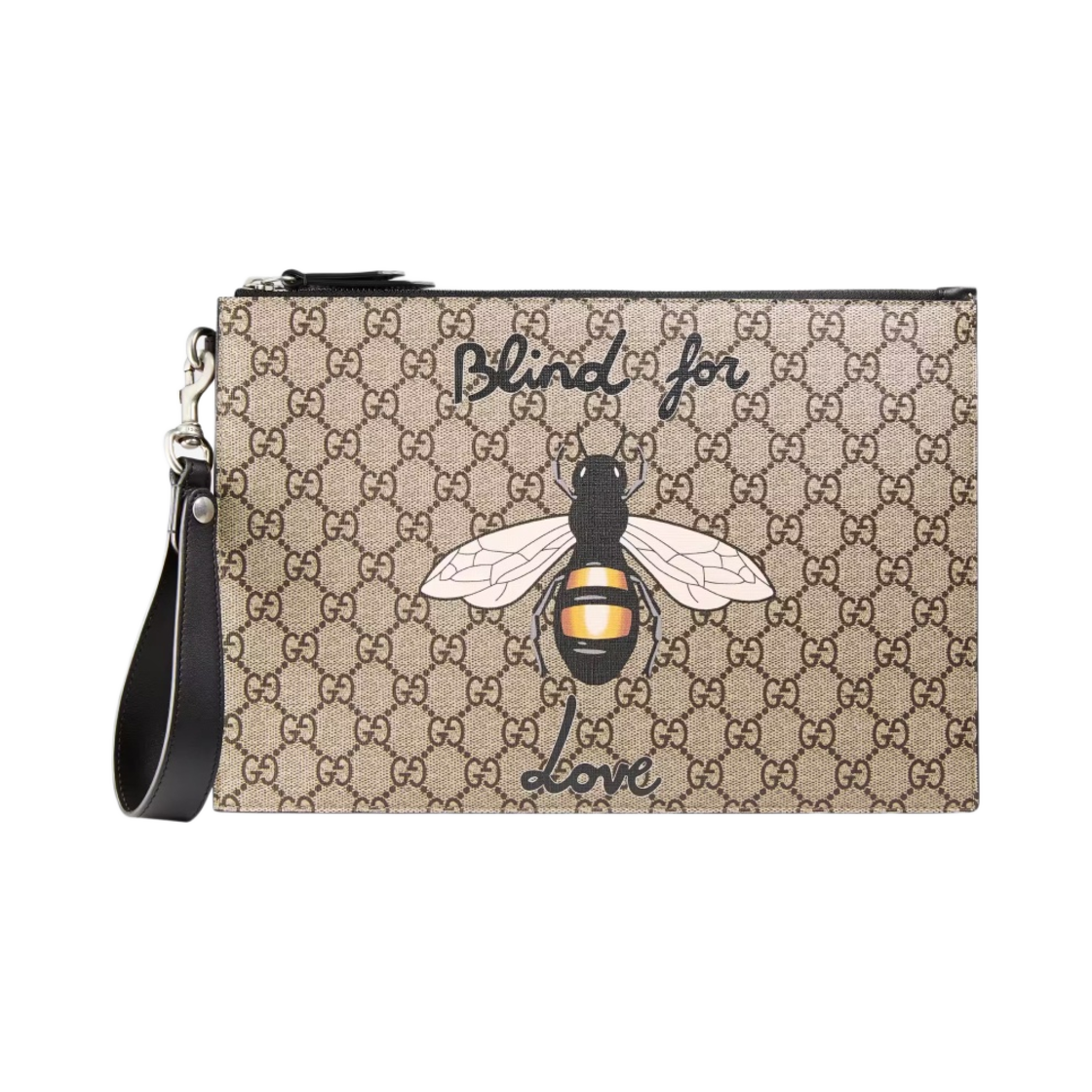구찌 베스트리에 꿀벌 파우치 베이지 에보니(Gucci Bestiary Bee Pouch Beige Ebony)