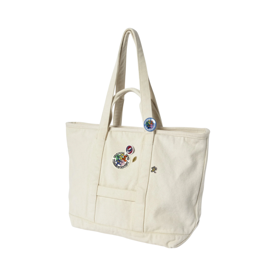 GD243WBATB01STN Thisisneverthat x Grateful Dead Washed Tote Bag Stone