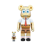 Bearbrick SpongeBob Squarepants SpongeBob Gold Chrome 100% & 400% Set