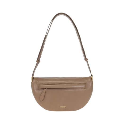 Burberry Small Leather Olympia Bag Oak Brown