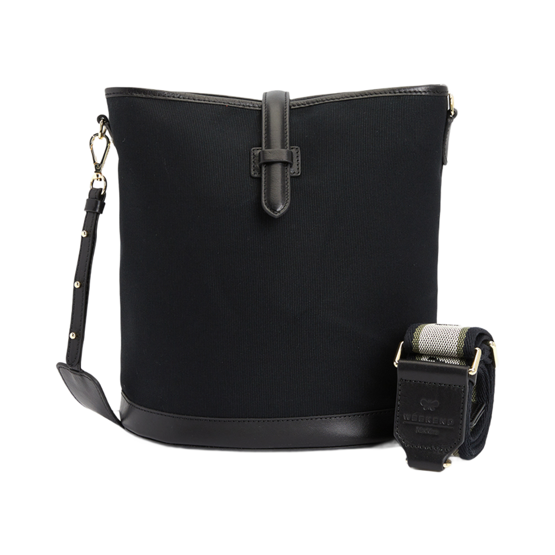 DOMIZIA1-004 Weekend Max Mara Domizia Bucket Bag Black