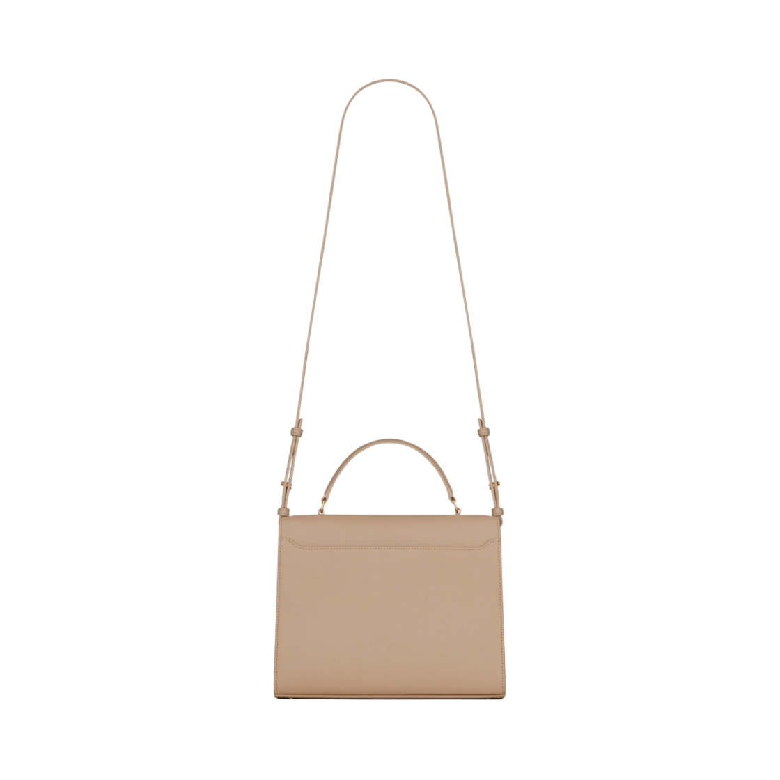 생로랑 그랑 드 뿌드르 엠보스드 레더 카산드라 미디움 탑 핸들백 다크 베이지(Saint Laurent Cassandra Medium Top Handle Bag in Grain de Poudre Embossed Leather Dark Beige) - 4