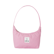 Emis Check Hobo Bag Pink