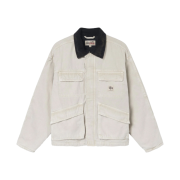 Stussy Washed Canvas Shop Jacket Bone