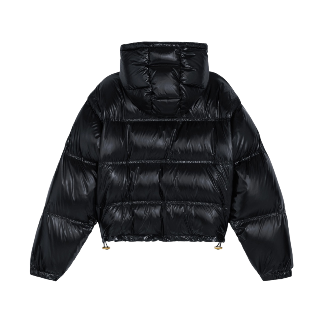 2W661595K-38NO (W) Celine Cropped Puffer Jacket in Lightweight Nylon Black - #2