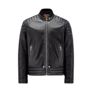 Moncler x Palm Angels Vicsek Leather Down Jacket Black - 23FW