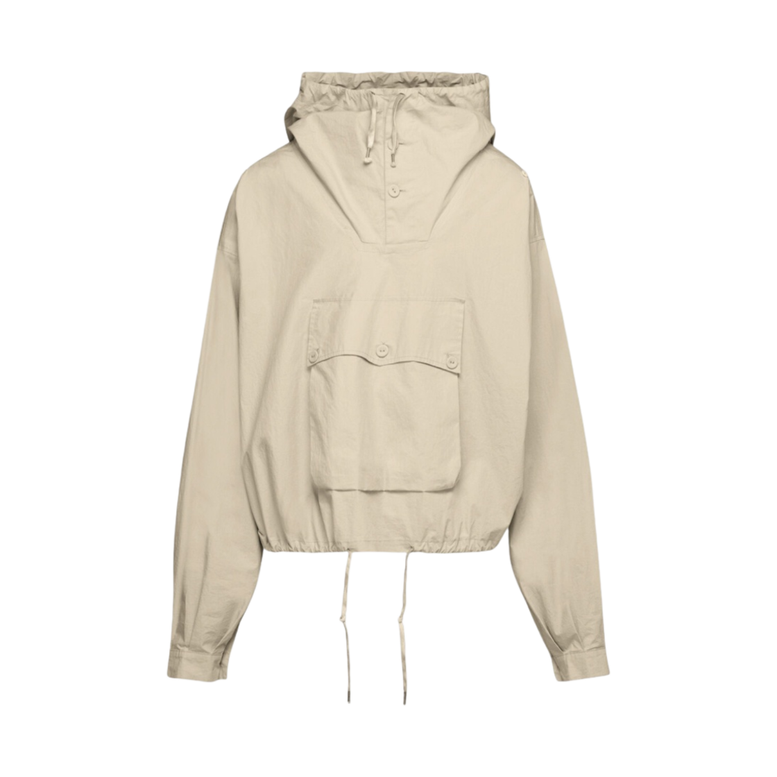 S50AM0597S60505730 Maison Margiela Coated Cotton Hooded Jacket Cream