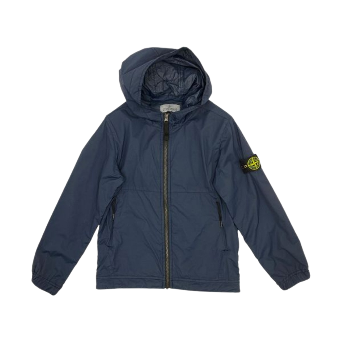 761640532-V0020 (Kids) Stone Island 40532 Stretch Nylon Canvas Garment Dyed Hooded Jacket Navy Blue - 22SS