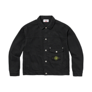 Supreme x Stone Island Denim Trucker Jacket Black - 23FW