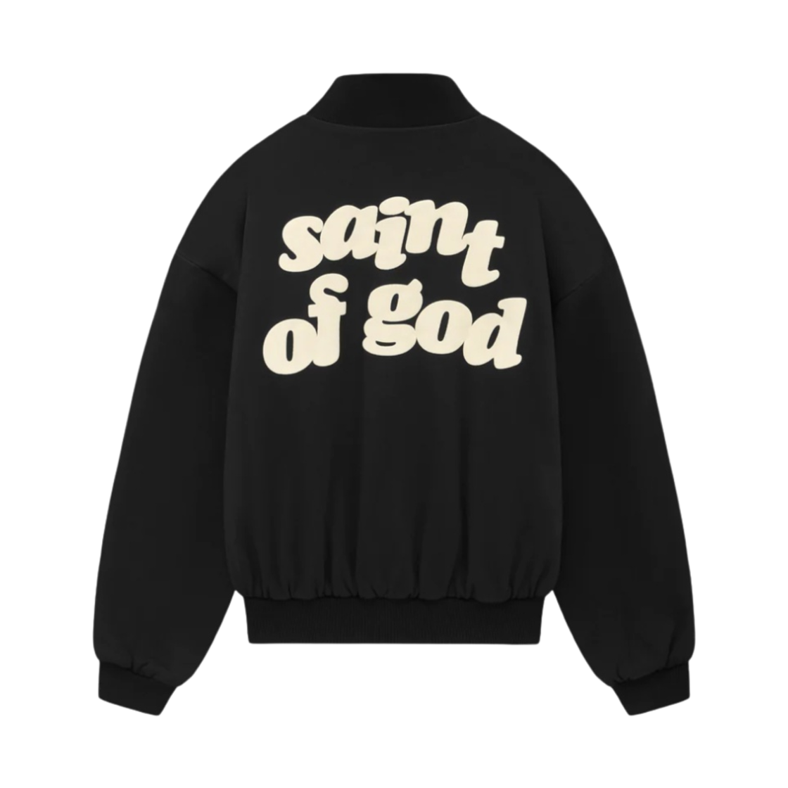 피어 오브 갓 x 세인트 마이클 세인트 오브 갓 바시티 자켓 블랙(Fear of God x Saint Mxxxxxx Saint of God Varsity Jacket Black)