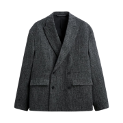 Zara Oversized Cropped Blazer Anthracite Gray