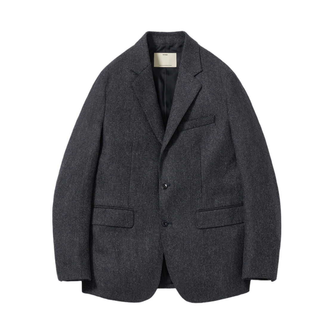 포터리 도네갈 트위드 오피서 블레이저 헤링본 퓨어 울 네이비(Pottery Donegal Tweed Officer Blazer Herringbone Pure Wool Navy)