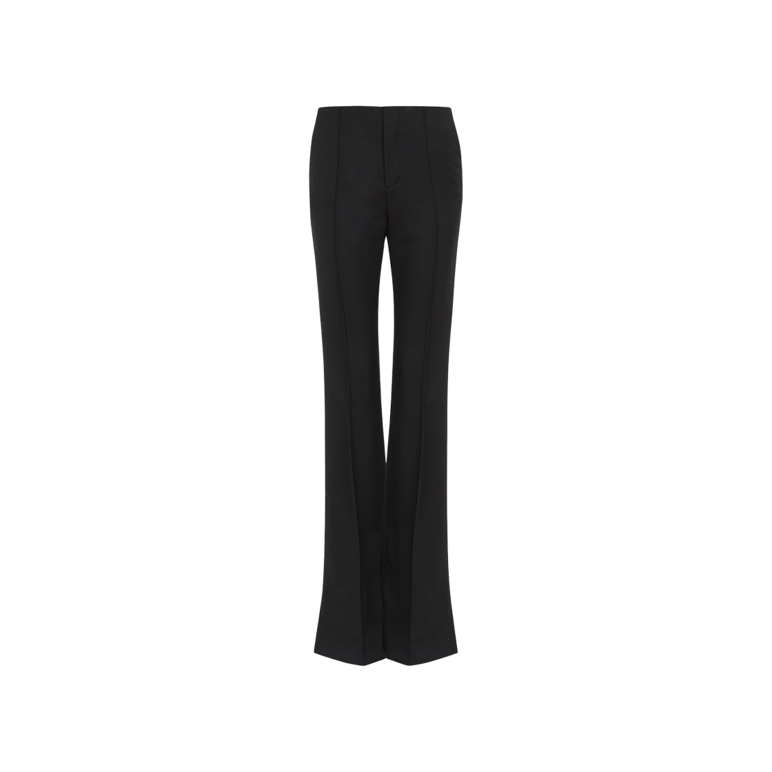 CH24APA32063001 (W) Chloe Wool Grain De Poudre Broken-Heel Slim Pants Black