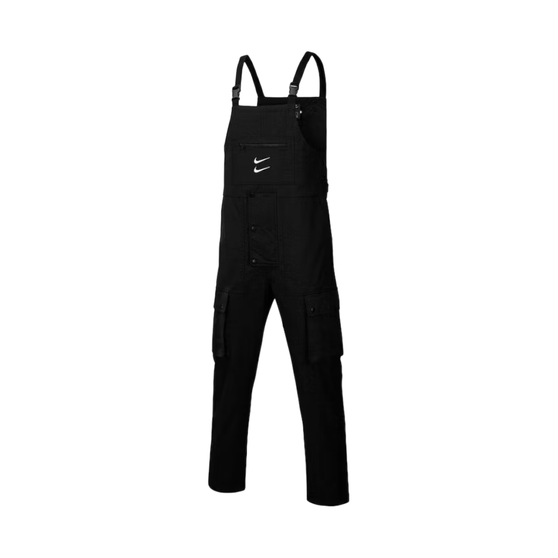 나이키 NSW 스우시 오버롤 블랙 화이트 - 아시아(Nike NSW Swoosh Overalls Black White - Asia)