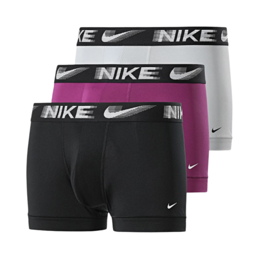 Nike Everyday Dri-Fit Cotton Stretch Trunk Black Purple Grey (3 Pack)