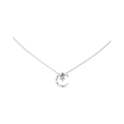 Chanel Coco Necklace Quilted Motif & 18K White Gold Diamonds
