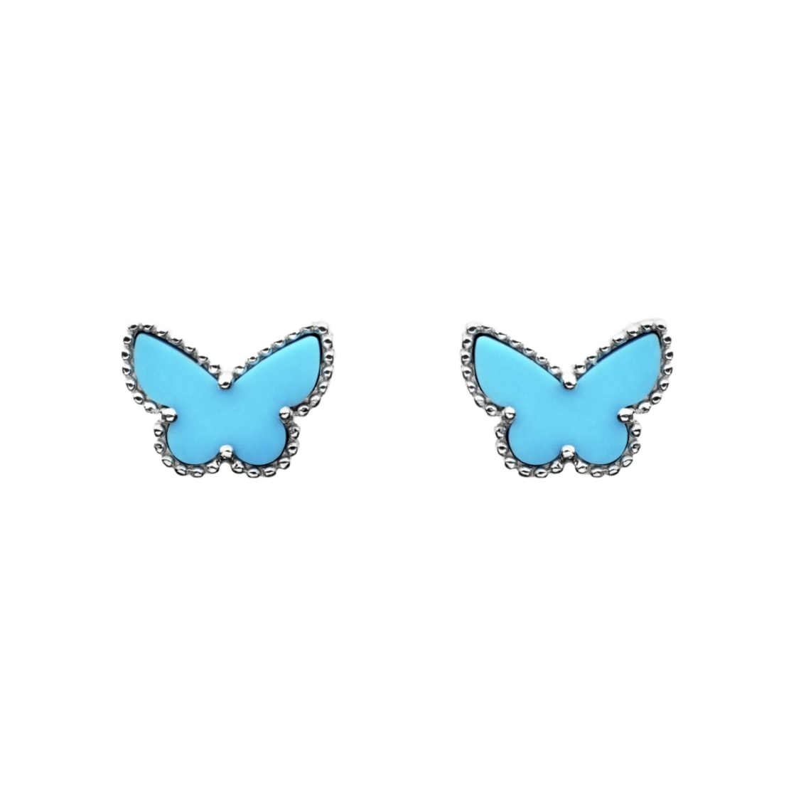 (W) 반 클리프 & 아펠 스위트 알함브라 버터플라이 이어링 화이트 골드 터콰이즈((W) Van Cleef & Arpels Sweet Alhambra Butterfly Earstuds White Gold Turquoise)