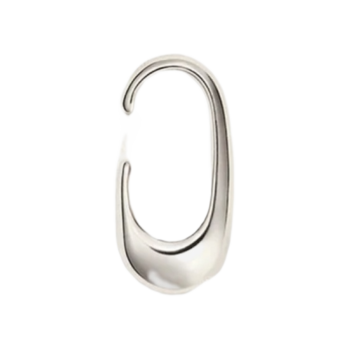 AC333-LO0042-927 Lemaire Rhodium Silver Long Drop Earcuff Silver