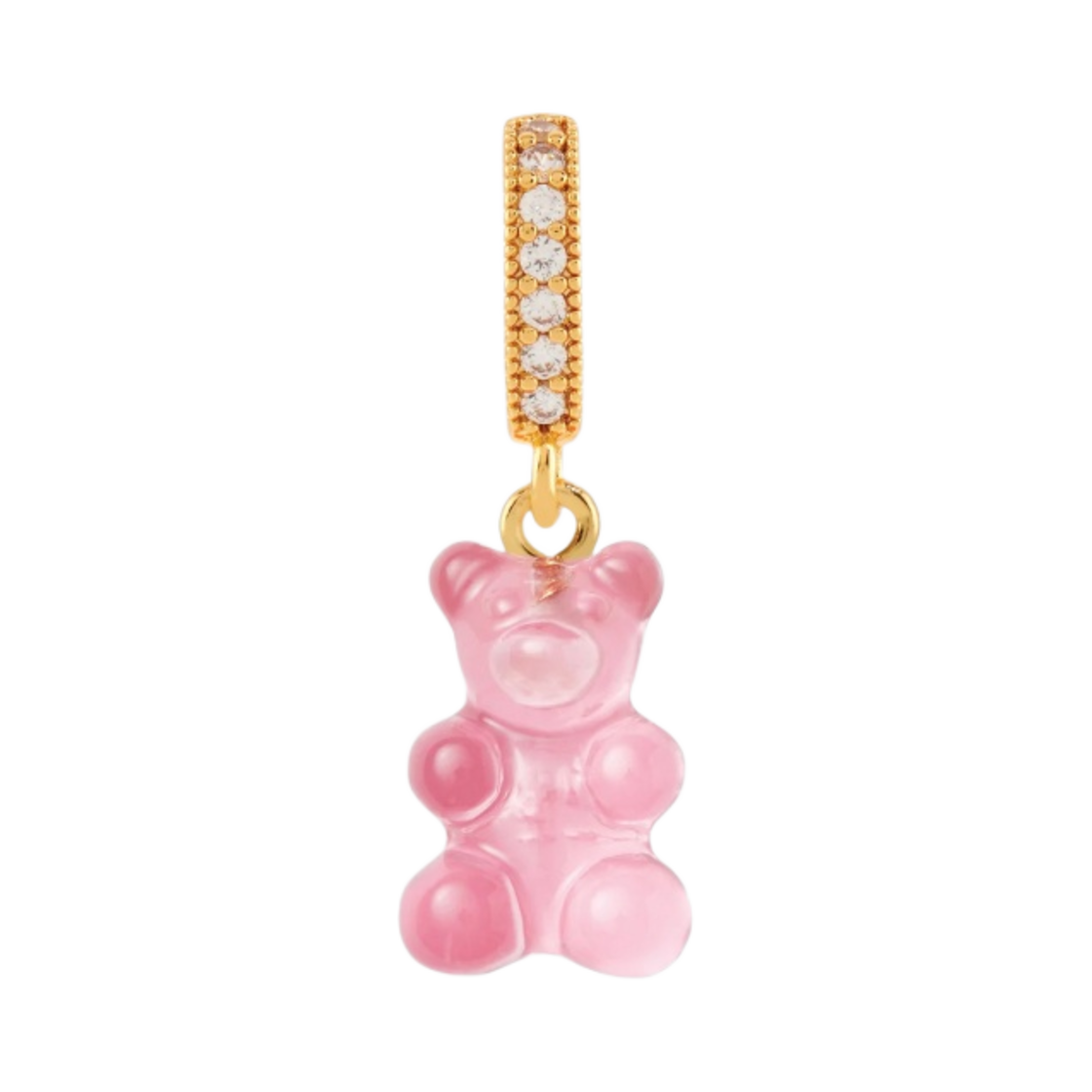 크리스탈 헤이즈 노스텔지아 베어 파베 커넥터 골드 버블검(Crystal Haze Nostalgia Bear with Pave Connector Gold Bubblegum) - 2