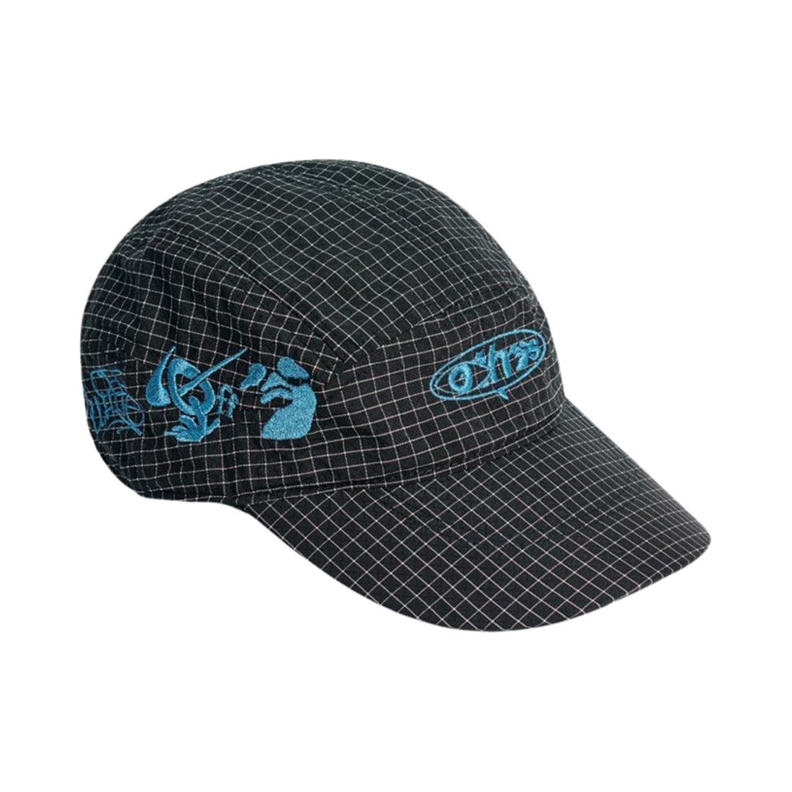 나이키 그래픽 자수 립스탑 캡 블랙