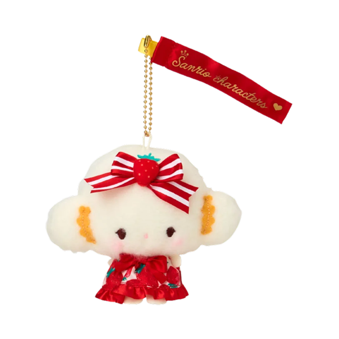 839078 Sanrio Kogimyun Mascot Holder Ichigo Shimbun 50th Anniversary