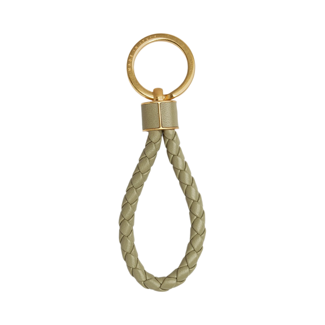651820V0HW12916 Bottega Veneta Leather Keyring Travertine - #2