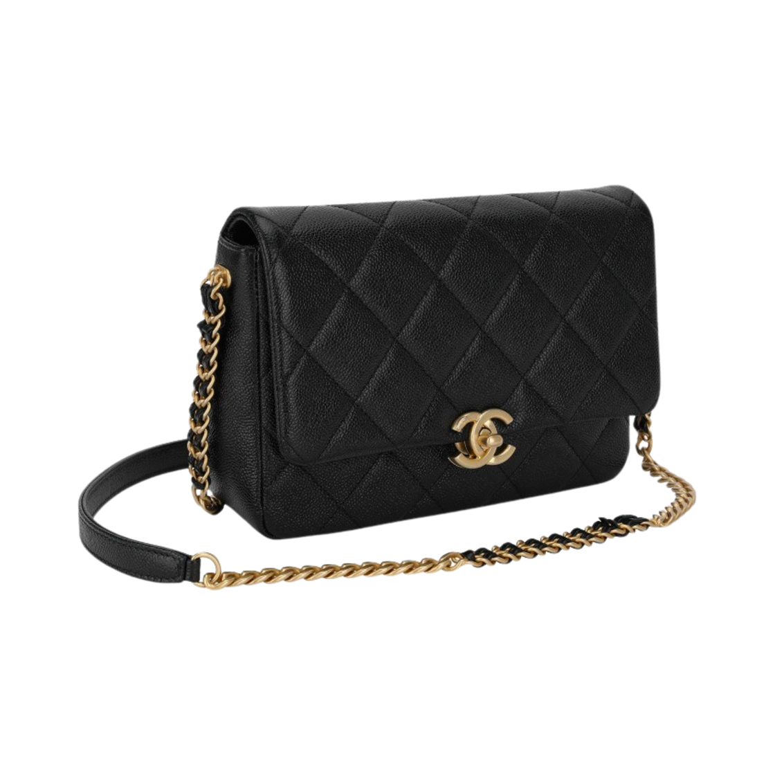 샤넬 플랩백 그레인드 카프스킨 & 골드 블랙(Chanel Flap Bag Grained Calfskin & Gold Black) - 3