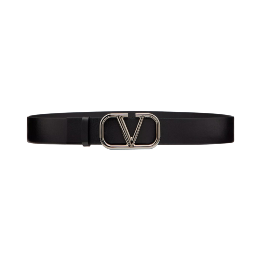 T0Q87AZR0NO Valentino Vlogo Signature Calfskin Belt 40mm Black