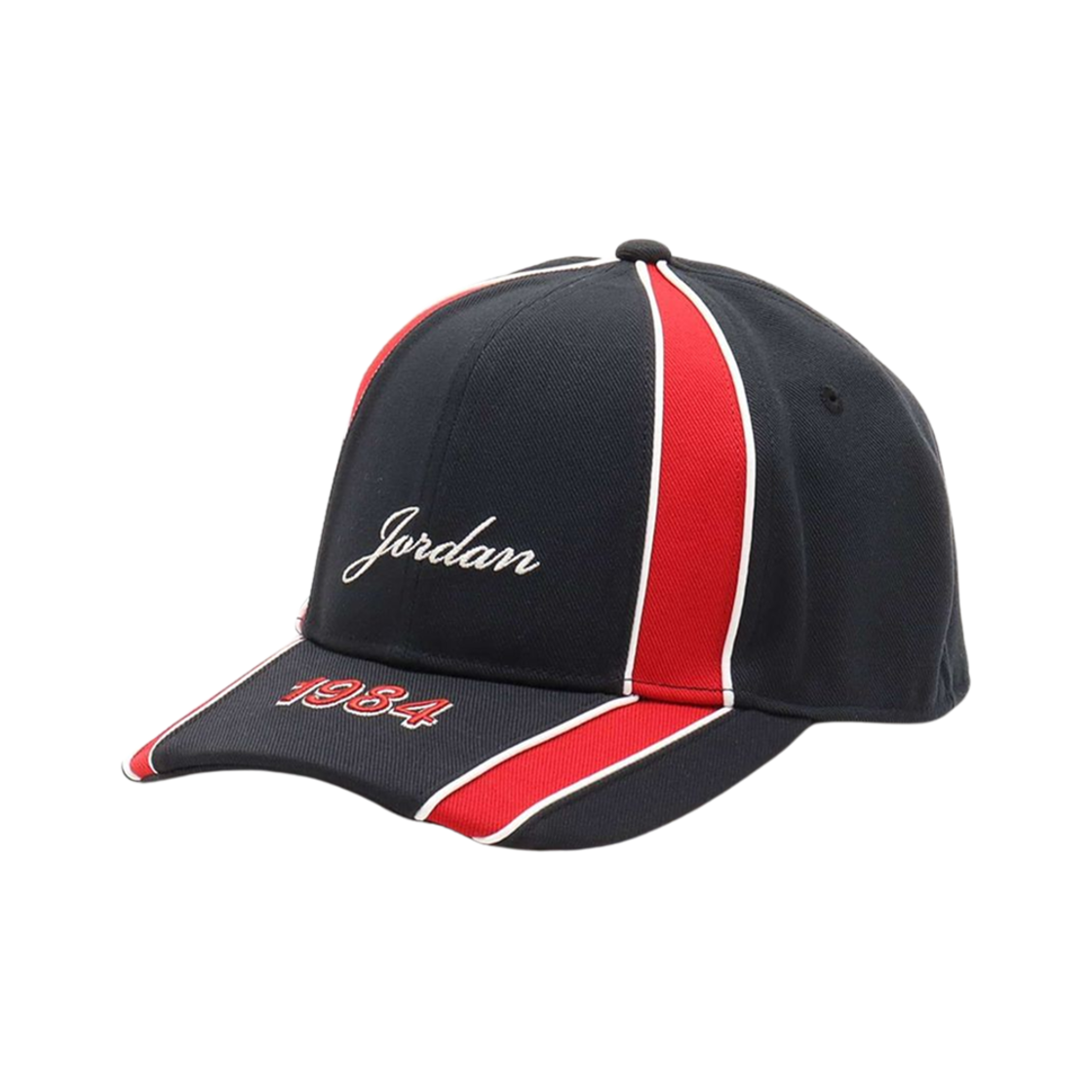 HJ2449-010 Jordan Rise Structured Cap Black Gym Red