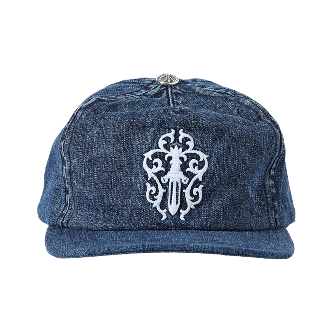 88881111 Hansroom Chrome Hearts Vine Dagger Trucker Hat Washed Denim