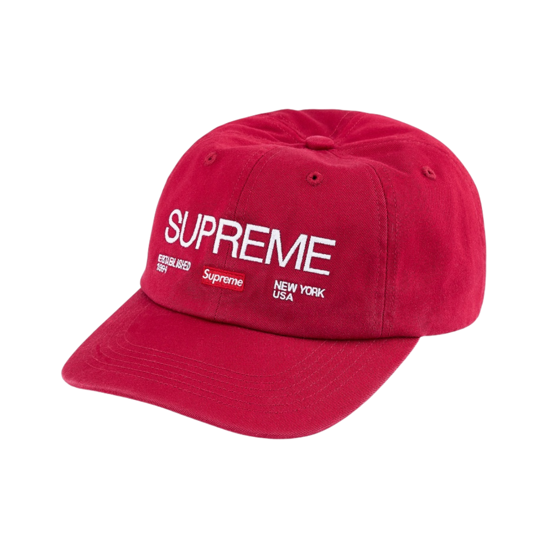 슈프림 Est. 1994 6-패널 캡 레드 - 21FW