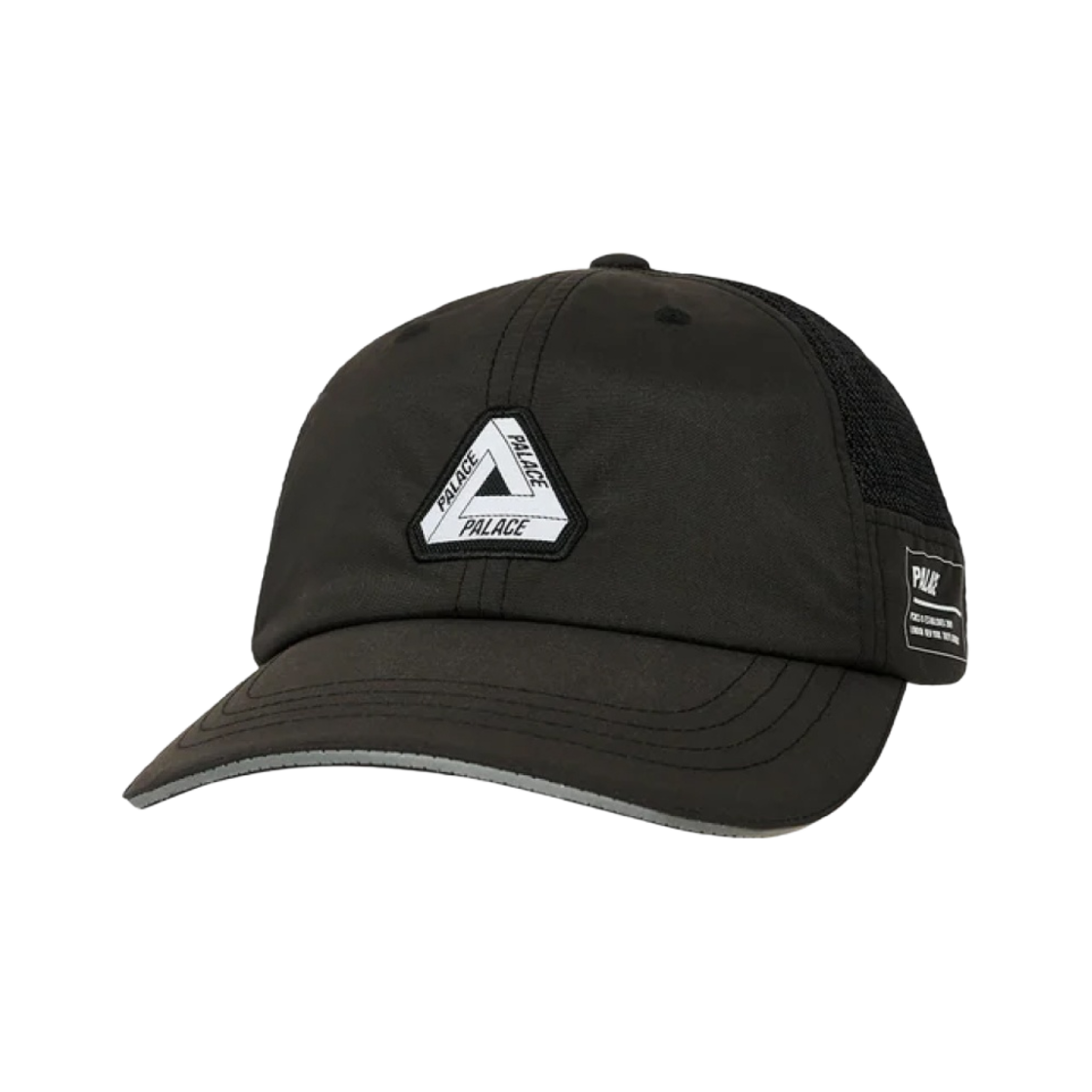 팔라스 밀리터리 쉘 트라이퍼그 패치 6-패널 캡 블랙 - 23FW(Palace Military Shell Tri-Ferg Patch 6-Panel Black - 23FW)