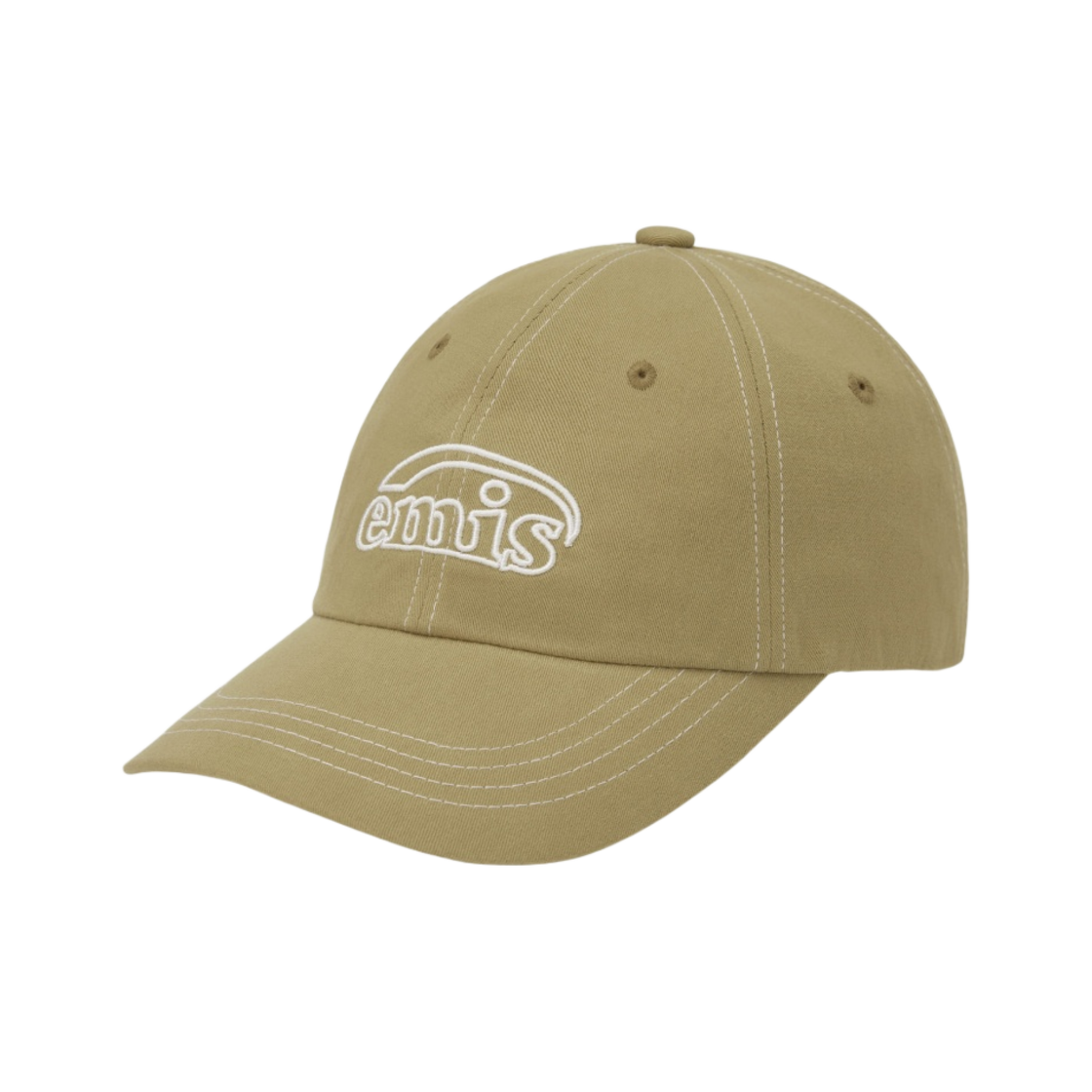 이미스 화이트 스티치 볼캡 카키 베이지(Emis White Stitch Ball Cap Khaki Beige) - 2