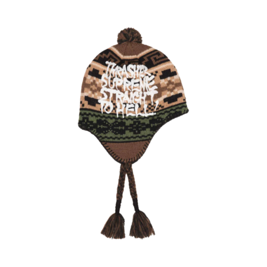 込み Supreme x Thrasher Earflap Beanie 黒 Supreme Thrasher Earflap Beanie (FW24) - $44