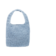 COS Mini Raffia Shoulder Bag Light Blue