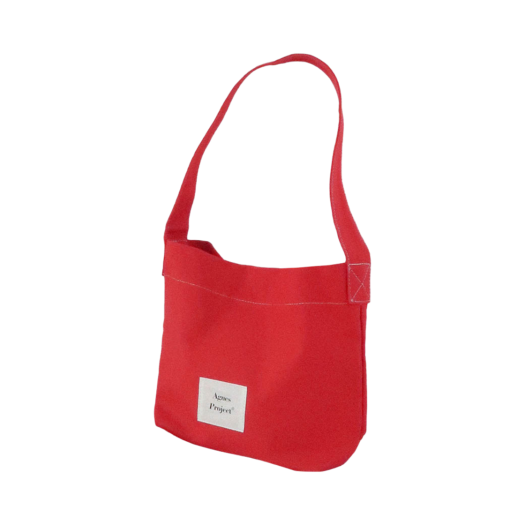 P00000CM_01 Agnes Project Peanut Tote Bag (Ver.2) Red