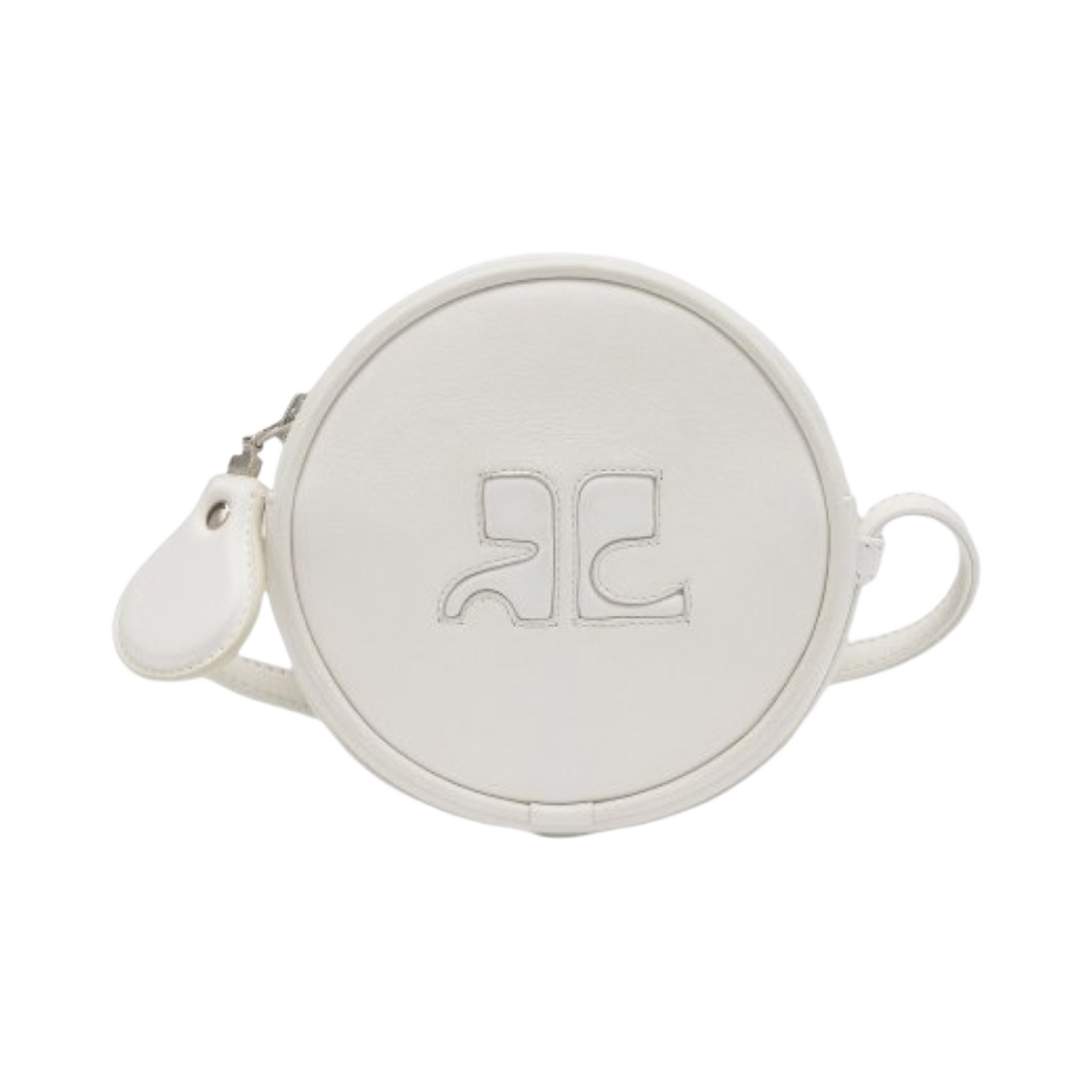 PERGSA050CR00100001 Courreges Small Reedition Circle Cross Bag White