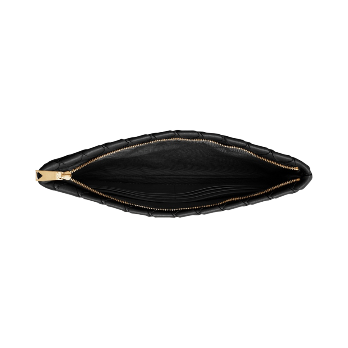 보테가 베네타 스몰 인트레치아토 레더 파우치 블랙(Bottega Veneta Small Intrecciato Leather Pouch Black) - 2