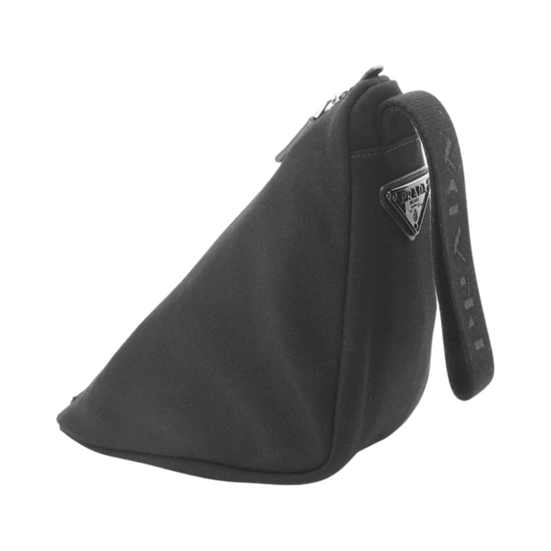프라다 캔버스 트라이앵글 파우치 블랙(Prada Canvas Triangle Pouch Black) - 2