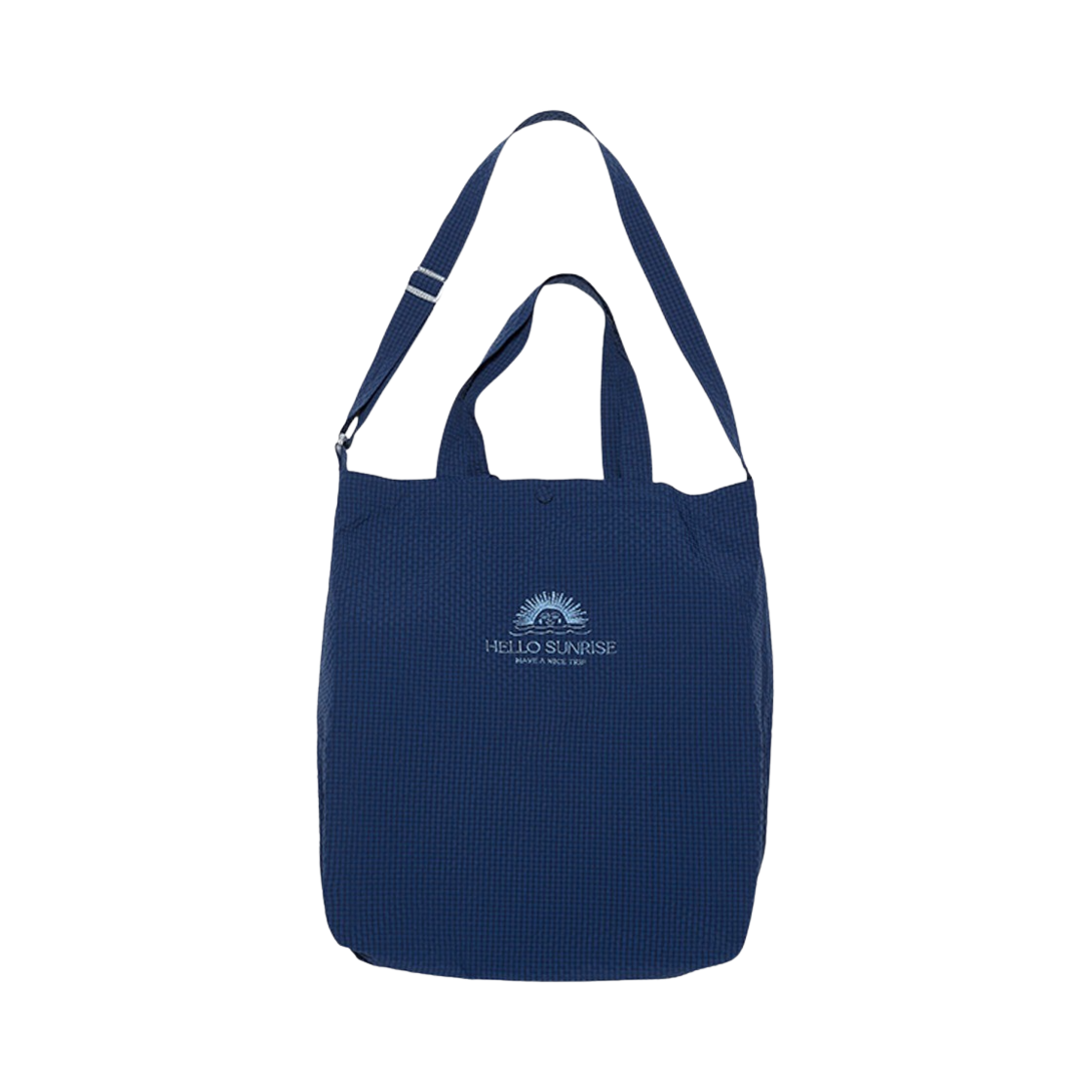 헬로선라이즈 투웨이 백 네이비 체크(Hello Sunrise 2way Bag Navy Check)