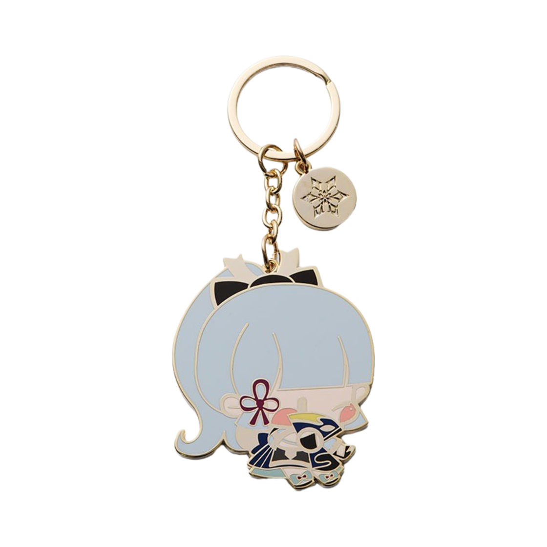 6974696612547 Genshin Metal Keychain Chibi Character Kamisato Ayaka
