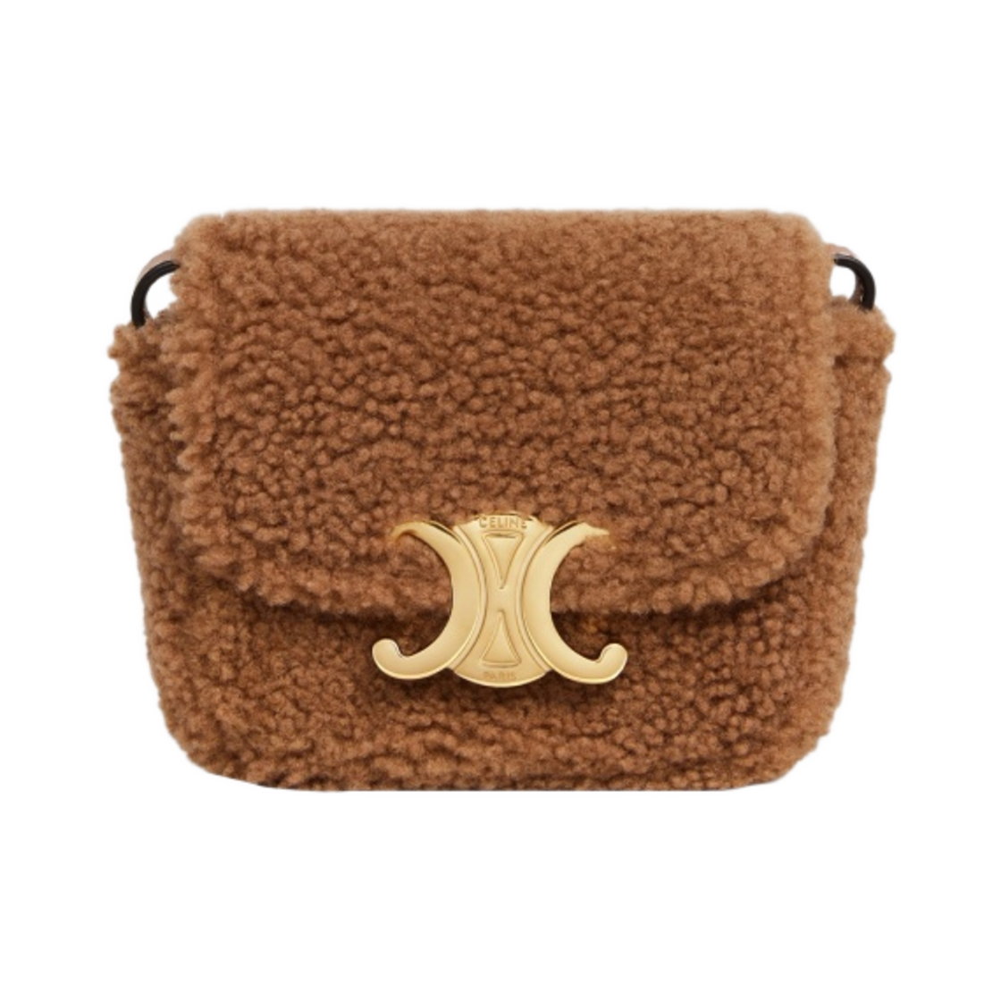 셀린느 셔링 카프스킨 미니 트리옹프 카멜(Celine Mini Triomphe in Shearling and Calfskin Camel) - 1