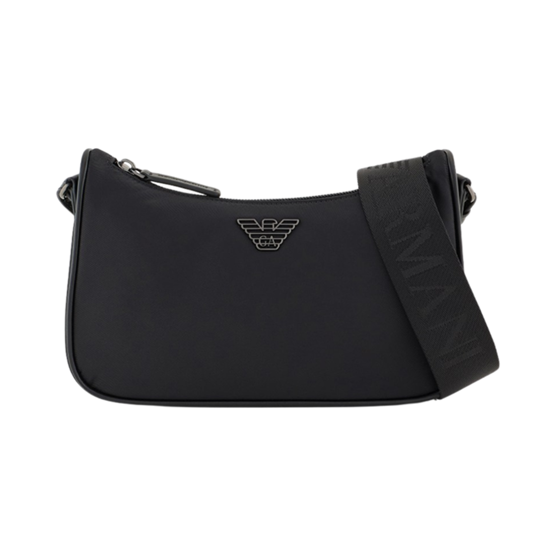 EM001808AF13454UC001 Emporio Armani ASV Recycled Nylon Shoulder Bag Black