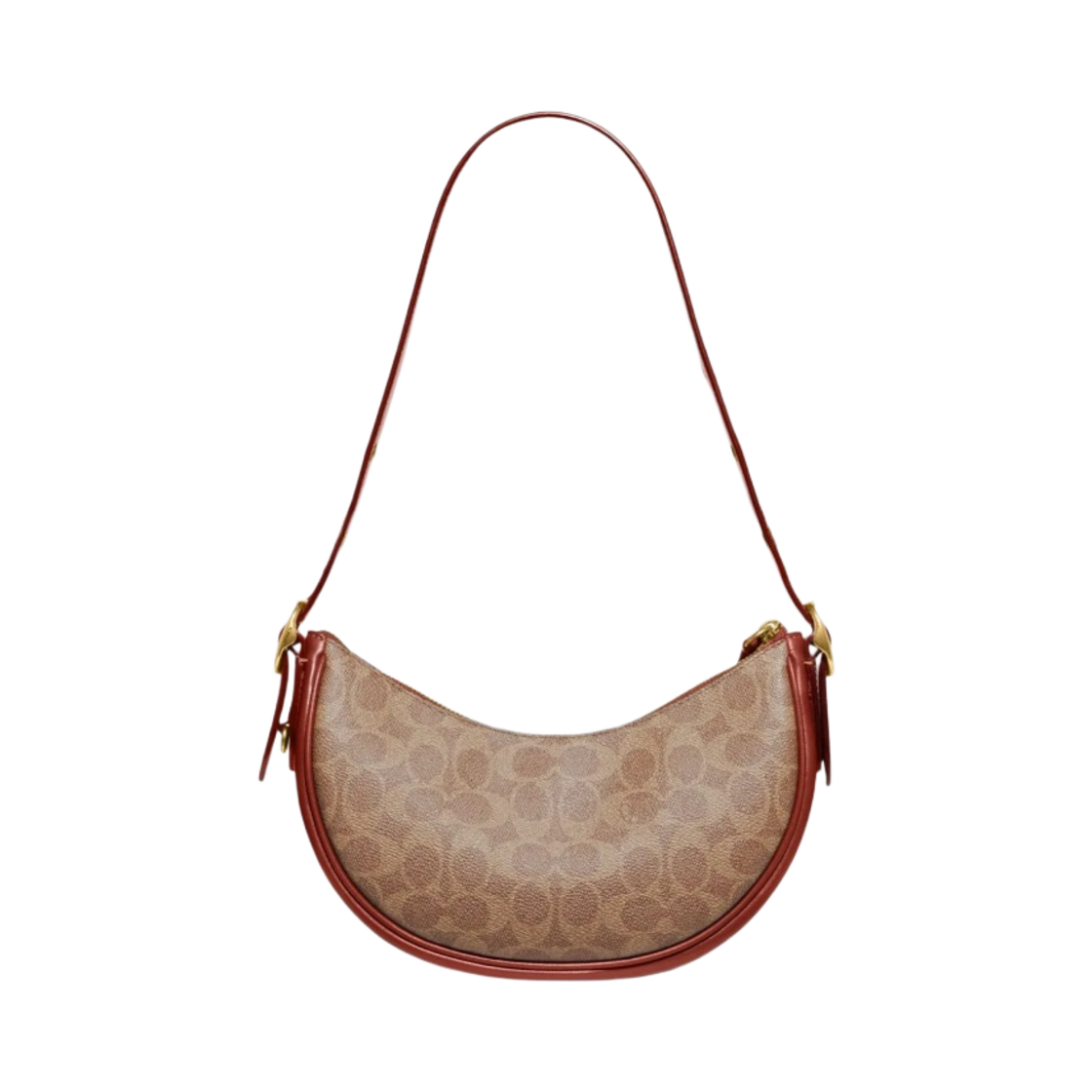 코치 루나 숄더백 시그니쳐 캔버스 탄 러스트(Coach Luna Shoulder Bag in Signature Canvas Tan Rust) - 2