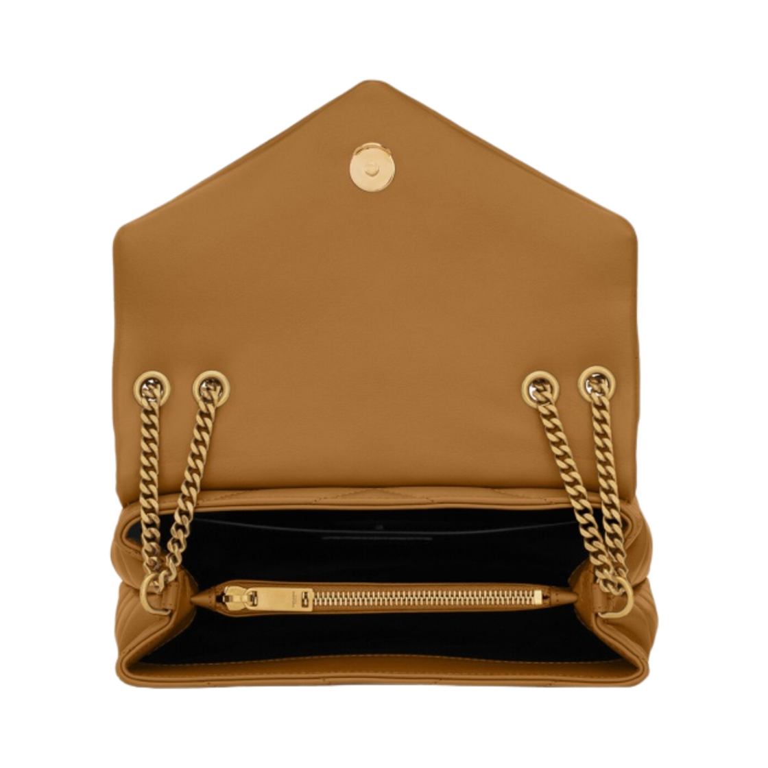 생로랑 마틀라세 Y 레더 브론즈 모노그램 루루 스몰백 다크 내츄럴(Saint Laurent Bronze Monogram Loulou Small Bag in Matelasse Y Leather Dark Naturel) - 4
