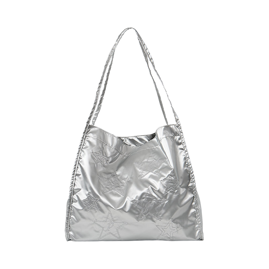 어프어프 스타 세미 호보 실버숄더백(earpearp Star Semi Hobo Silver Shoulder Bag)