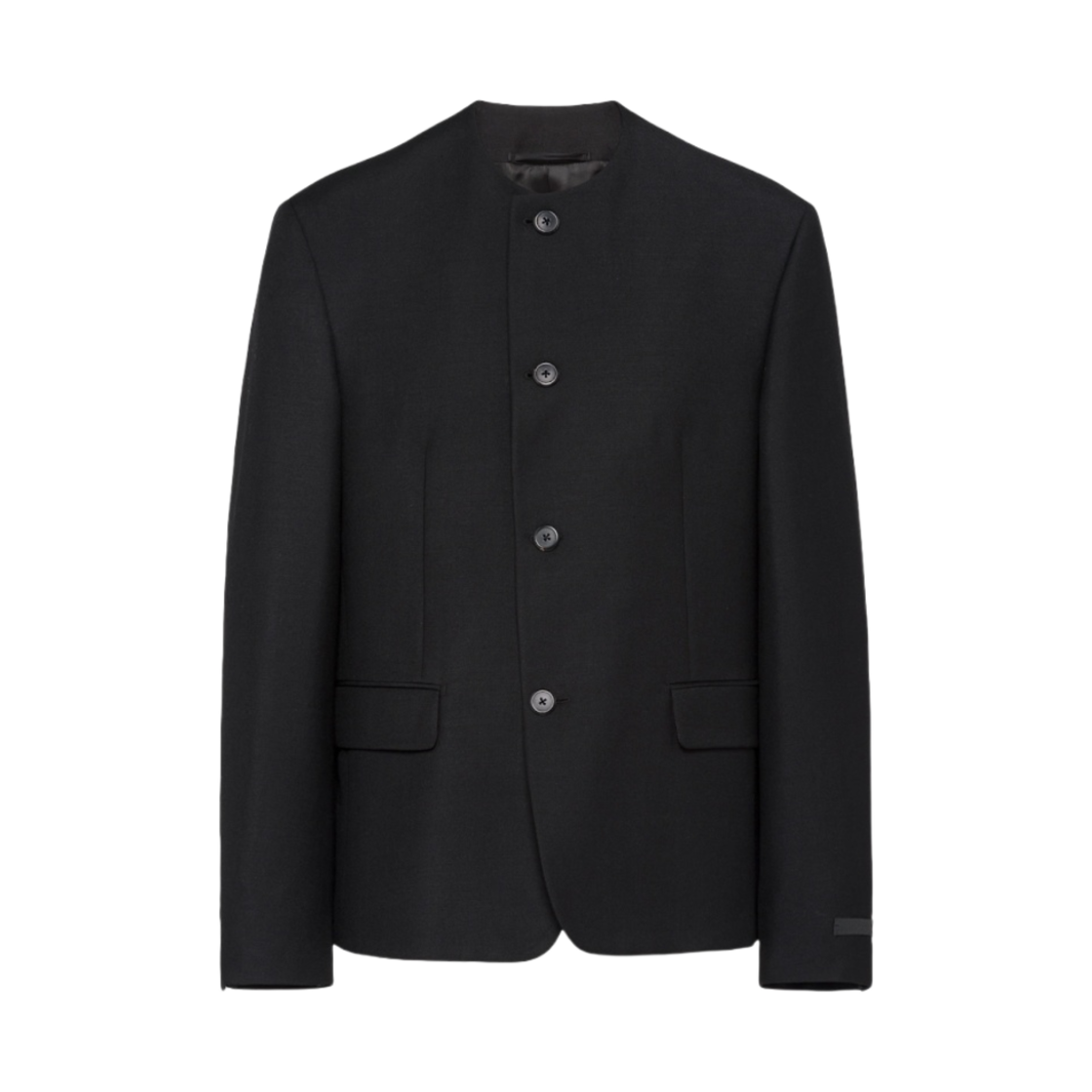 프라다 싱글 브레스티드 모헤어 울 자켓 블랙(Prada Single-Breasted Mohair Wool Jacket Black) - 1