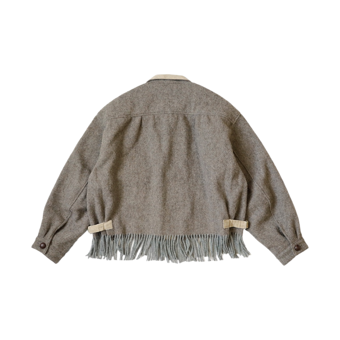 캐피탈 헤링본 울 프린지 1st 자켓 베이지(Kapital Herringbone Wool Fringe 1st Jacket Beige) - 2